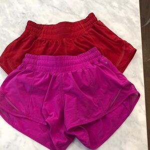 Lululemon Hotty Hot Shorts LR 2.5” size 0 (lot of 2)